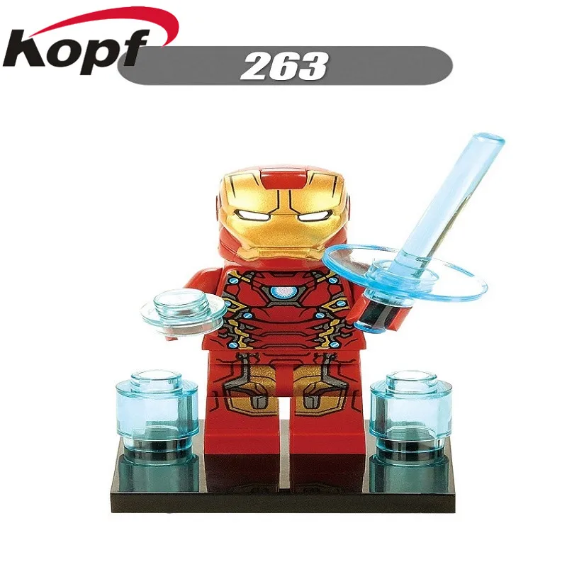 263 20Pcs No Box 20 шт. строительные блоки Супер Герои Железный человек игра Человек-паук куклы в масках роббот кирпичи модели Фигурки для детей игрушки XH 677 - Цвет: 263 20Pcs No Box