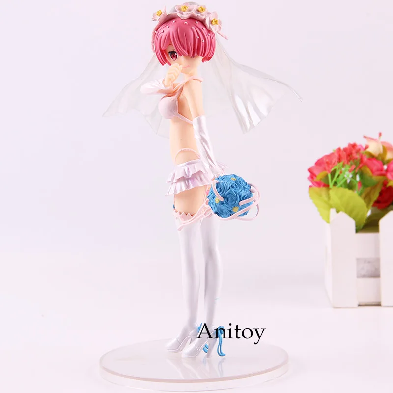Re: жизнь в другом мире от нуля Ram купальник Ver. ПВХ Re Zero Аниме фигурку Коллекция Модель игрушечные лошадки