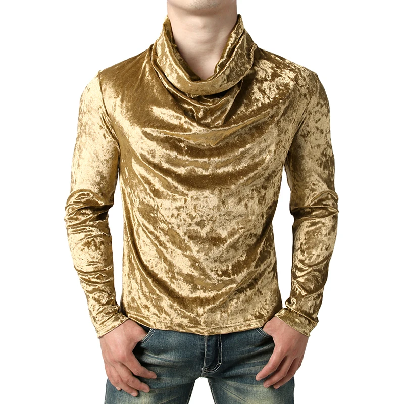 

NEW Trendy Spring Men T Shirt Casual Long Sleeve Slim Men's Basic Tops Tees Stretch T-shirt Comfortable Nightclub T Shirt