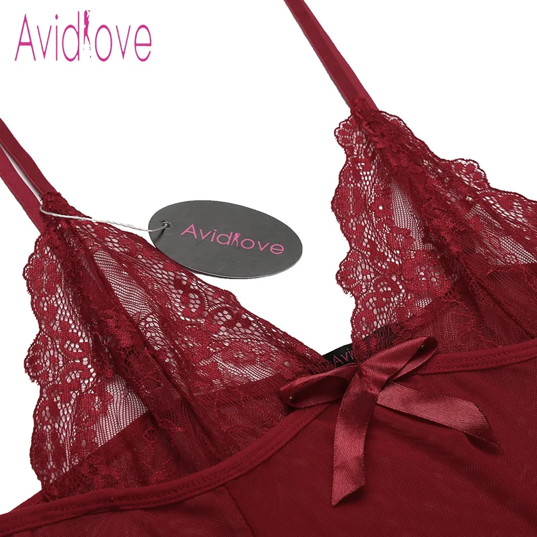 Avidlove костюм для секса сорочка соблазнительное женское белье Горячее Эротическое кружевное нижнее белье Женское ночное белье Ночное белье Ночная сорочка Платье откровенное нижнее белье