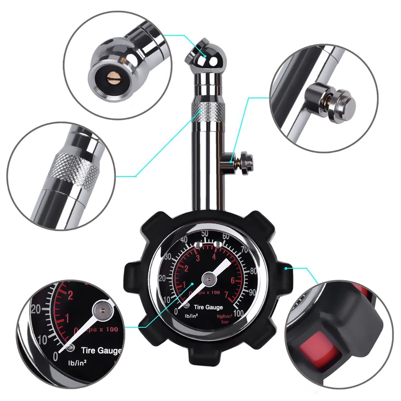 Автомобильный 100Psi Многофункциональный датчик давления в шинах измеритель давления в шинах датчик давления в шинах