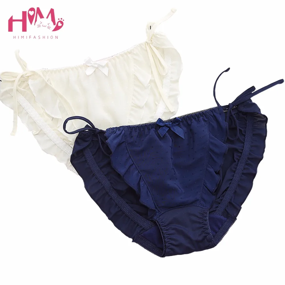 Летнее женское сексуальное кружевное нижнее белье с бантом шелковые молочные