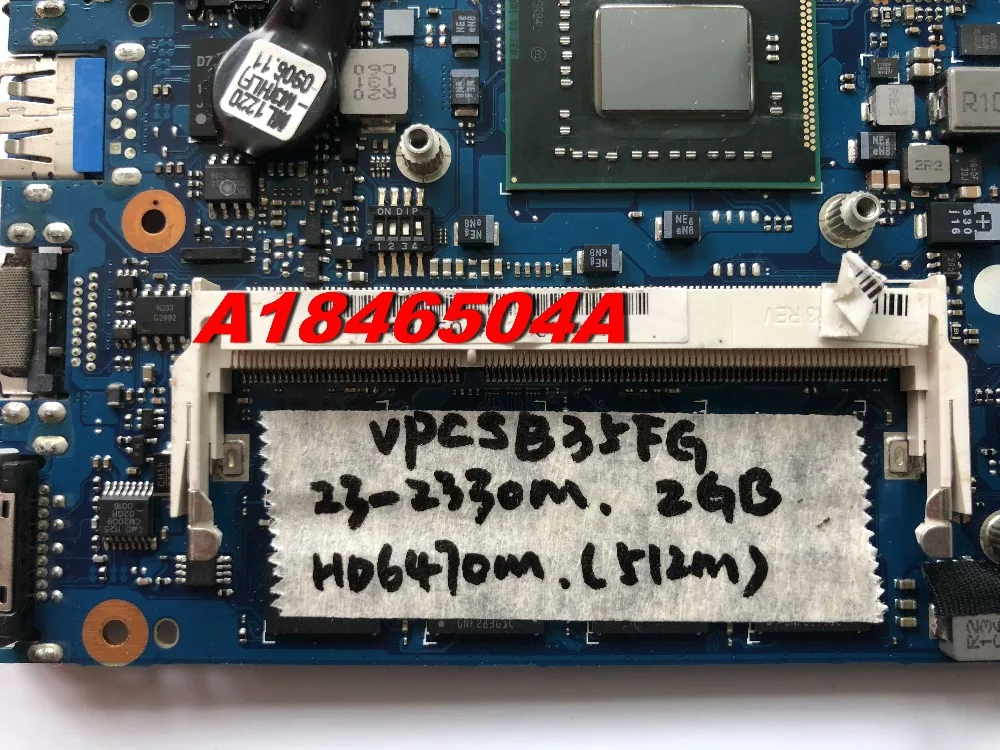 Оригинальный Для SONY VPCSB MBX-237 Материнские платы и A1846504A I3-2330M 2 г HD6470M 512 испытанное хорошее