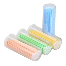 100 шт./кор. одноразовые микрощетки-аппликатор для наращивания ресниц Инструменты для удаления индивидуального ворса одноразовые кисти для макияжа