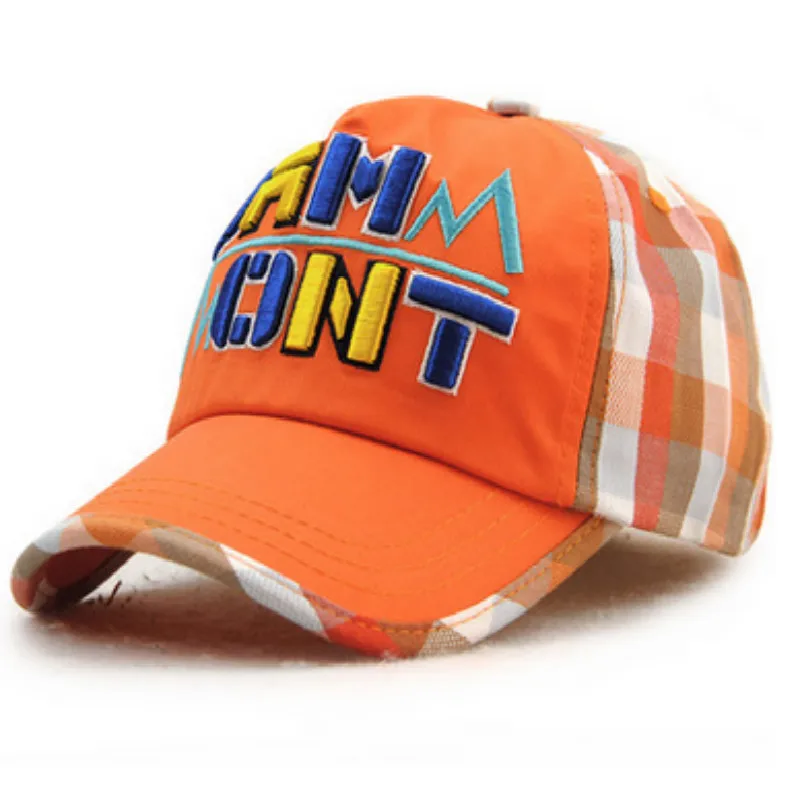 Orange красный Королевский синий цвет небесно-синий детей 5 панели старинные плед Snapback бейсболка детская в стиле хип-хоп Для мальчиков и