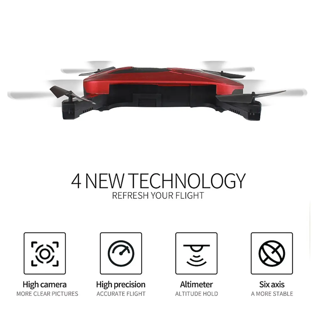 JD-18 2,4G Wi-Fi FPV 30 W/200 W Камера Складная 6-оси; Дрон с гироскопом с 3D-Flip удержания высоты «Безголовый» режим с/без передатчика
