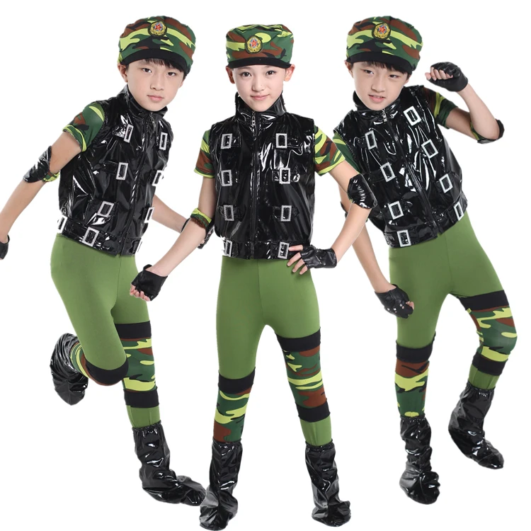 Buy 10pcs/lot Free Shipping Camouflage Dance Costume