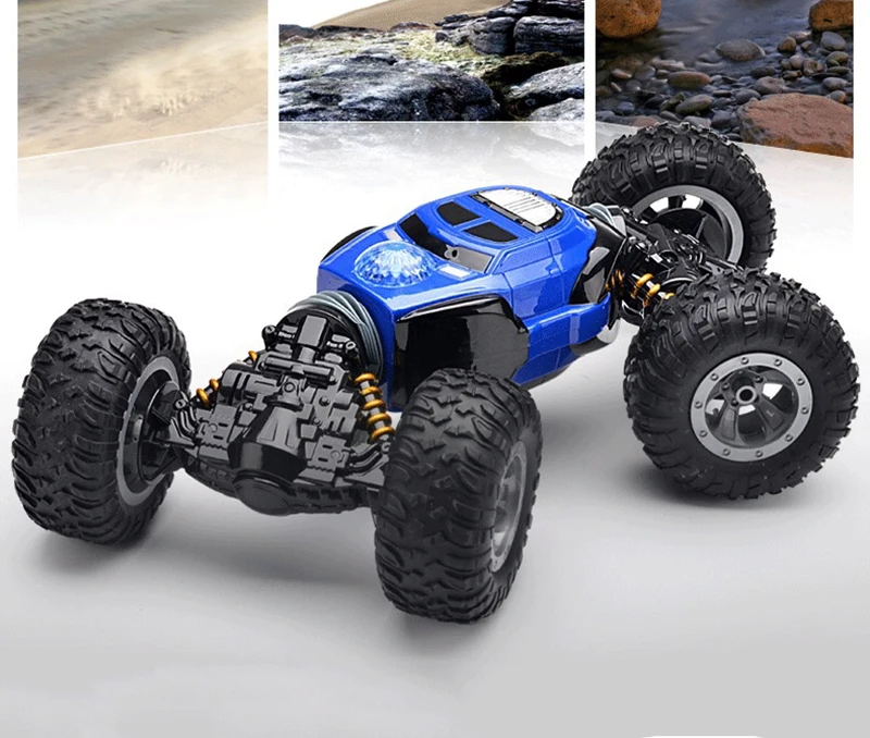 Автомобиль с дистанционным управлением, высокая скорость, 3D Flip Buggy Crawler, работающий на батарейках, трюковая машина, Радиоуправление, светодиодный Дрифт, Деформация автомобилей