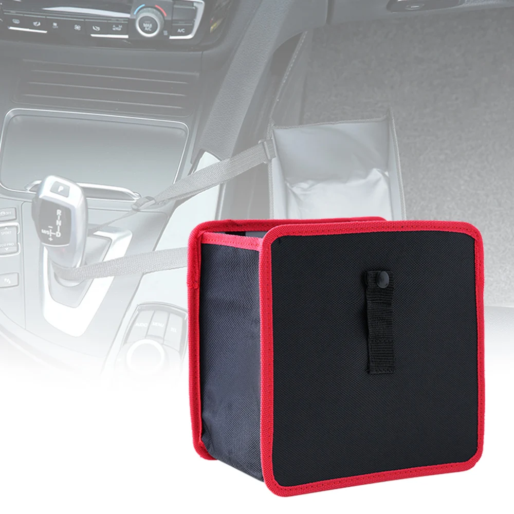 Portable Foldable Wastebasket Trash Bin Storage Box Trash Can Cars Use Rubbish Container Car Garbage Bin Bag Hanging Storage Bag