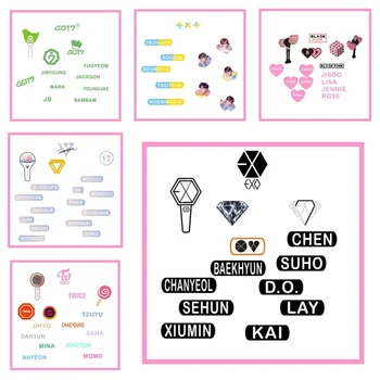 

EXO TWICE BLACKPINK SEVENTEEN GOT7 TXT List Hand Account Sticker Decorative Sticker DIY Diary Sticker