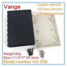 5 шт./лот коробка для электронных инструментов черный ABS Пластиковый материал Корпус чехол 111,5*77*25,5 мм с винтами для USB зарядного устройства