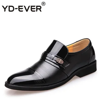 

YD-EVER Men Dress Shoes Slip-on Oxford Shoes For Men Flats Leather Fashion Men Shoes Breathable Comfortable Business shoes