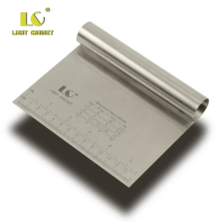 

BEEMSK 1PCS Stainless Steel Metal Slicer Scraping Panel Dough Cutting Tool Powder Table Scribing Scale