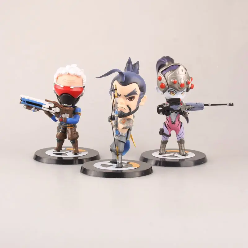 

New 12CM Overwatches figure PVC collectible Action figure Doll Shimada Hanzo Widowmaker decoration Solider:76 Genji Toys Gift