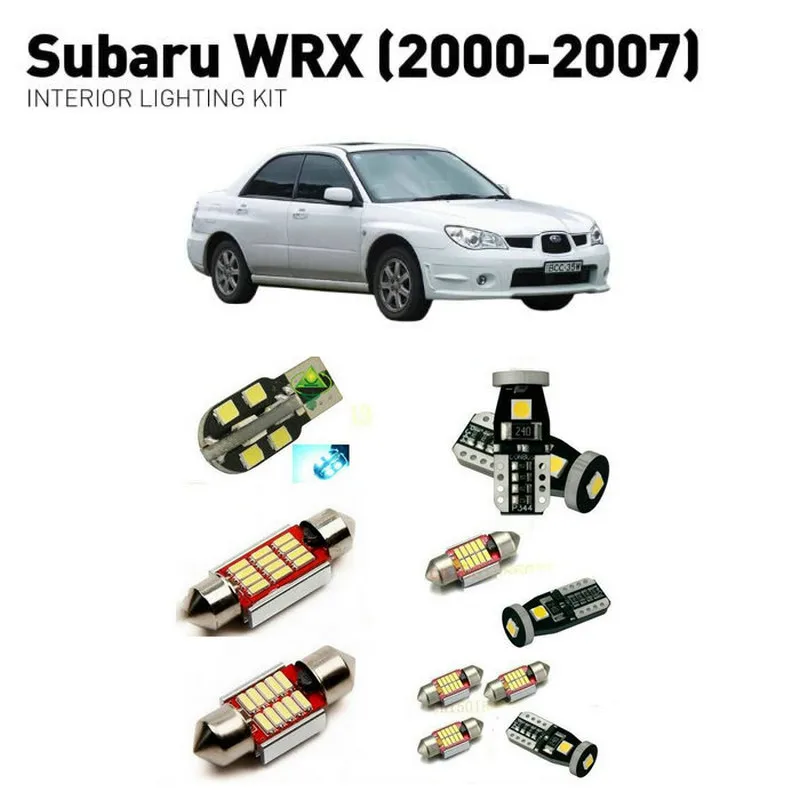 

Led interior lights For Subaru WRX 2000-2007 6pc Led Lights For Cars lighting kit automotive bulbs Canbus