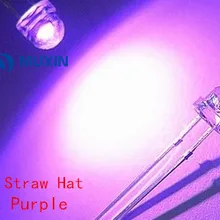 20 штук 5 мм соломенная шляпа УФ Фиолетовый светильник Широкий формат ультрафиолетового 395nm-400nm Прозрачный 5 мм 20mA 3V светильник-излучающий диод светодиодный потолочный светильник