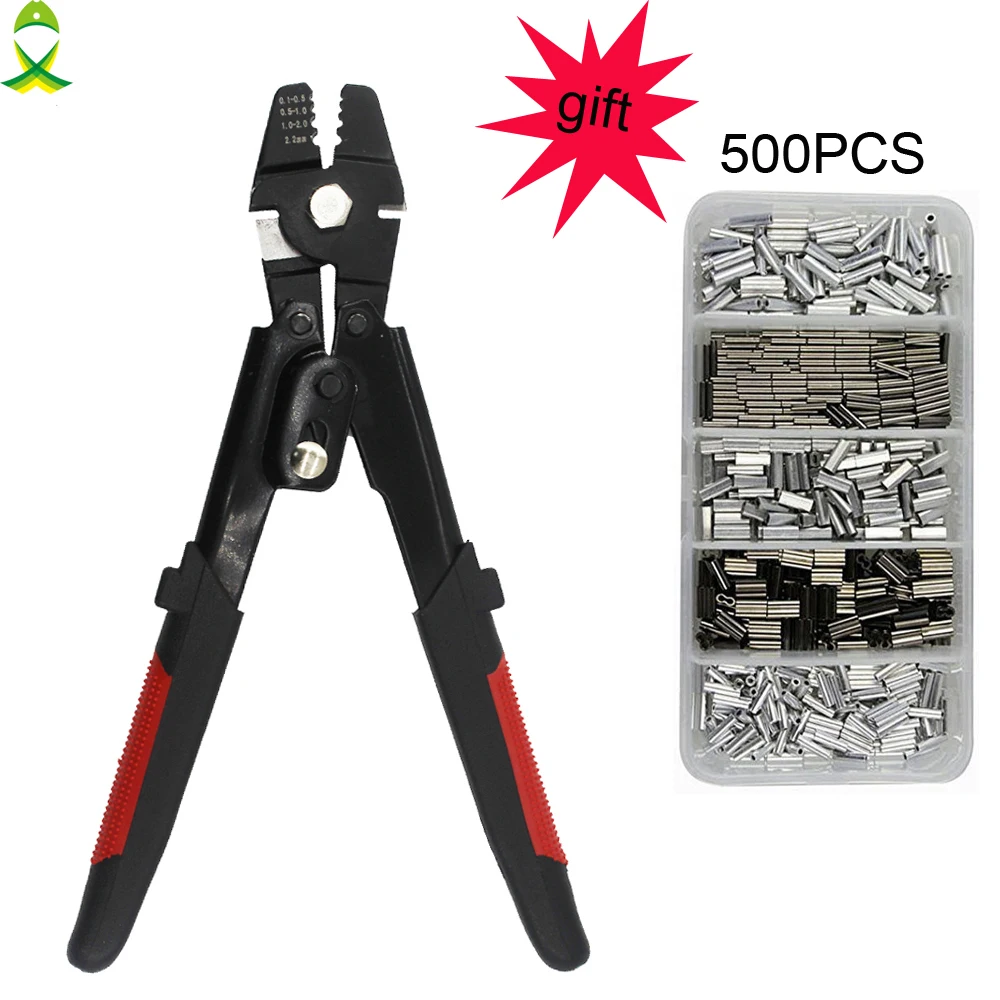 JSM High Carbon Steel Crimper Sleeves Tool Kit Wire Rope Swager Terminal Crimpers For Fishing Plier