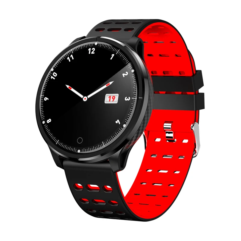 SENBONO IP68 Водонепроницаемые Смарт-часы P71 пульсометр Монитор артериального давления спортивные Смарт-часы Трекер Активности Сна Фитнес-браслет - Цвет: red