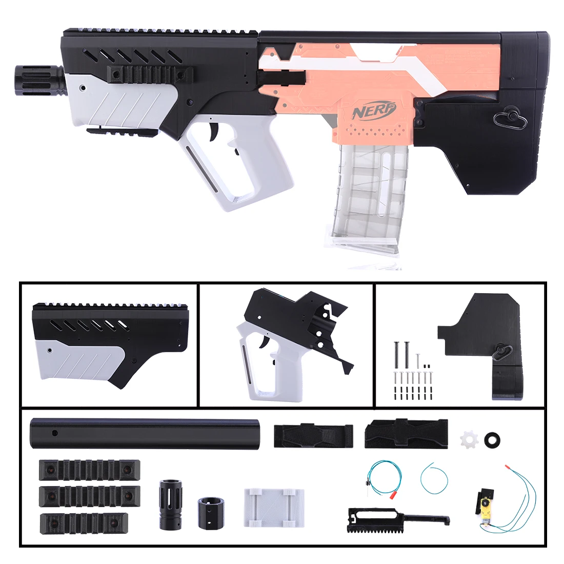 

XSW STF Appearance Fully Automatic MXD-1 Refit Kit for Nerf stryfe - Black + Gray