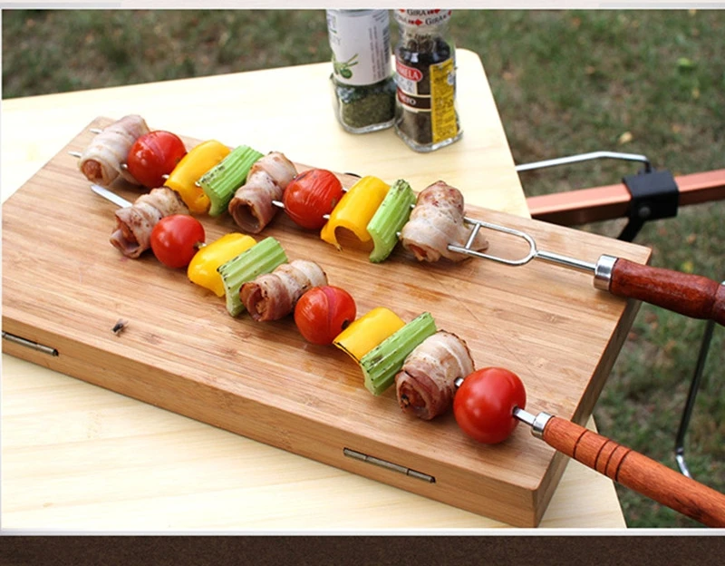 WOOD U SHAPE BBQ SKEWERS SET  (15)