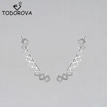 Компания todorova, простые геометрические полые квадратные серьги для женщин, ушные альпинисты, Панк ушные куртки, гусеничные серьги вrincos бижутерия