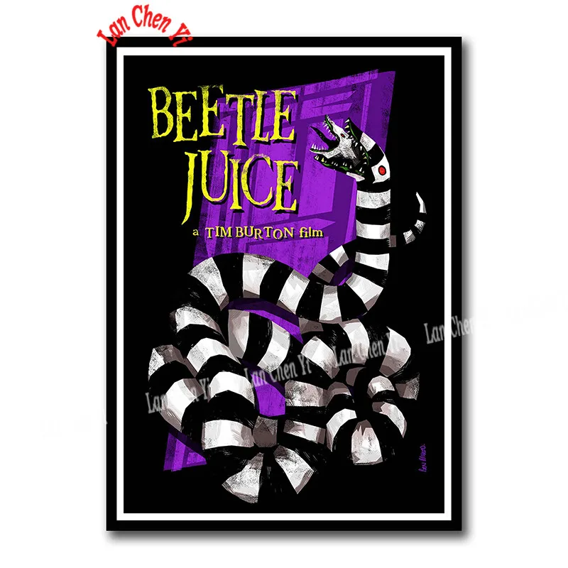 Фильм ужасов Beetlejuice с покрытием бумажный плакат настенная живопись для бара комнаты декорации Декор для дома 42*30 см