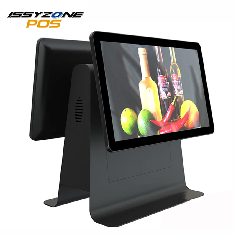 

ISSZONEPOS 14.1 Inch Touch Screen POS System Machine Cash Register Dual/Single Screen Android System IZP005