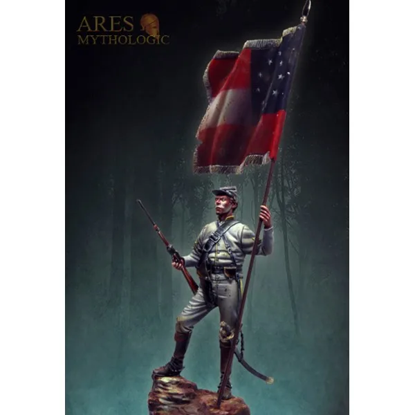 [Loong Way Miniatures] Ares мифологические/дракония миниатюры AVAR-G21-стандарт CONFEDERATE BEARER 75 мм Металлические Миниатюрные