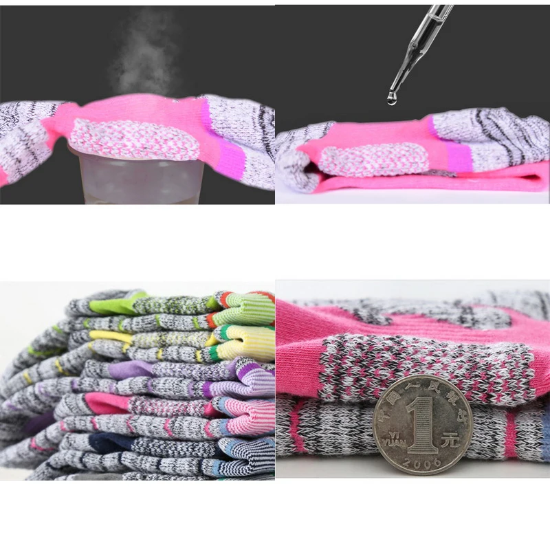 R-BAO 1 Pair Autumn Winter Cotton Outdoor Mountaineering Hiking Ski Socks Thicken Warm Half Sports Socks For Women Men