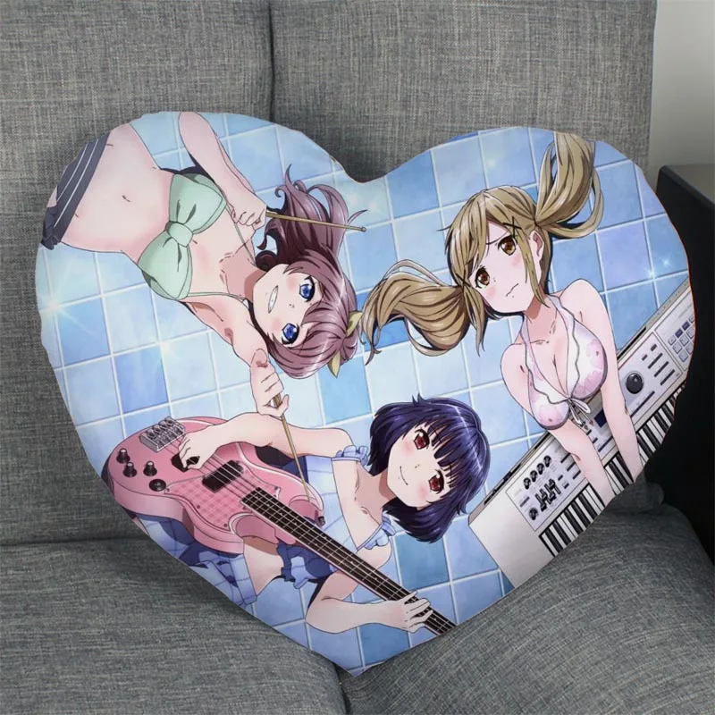 

Custom BanG Dream! Heart Pillow Cover Custom Zipper Pillowcase Cover Wedding Home Office Decorative 1pcs custom