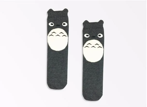 Модное милое животное панда брендовые гетры для маленьких мальчиков и девочек леггинсы носки защитные наколенники для детей носки-Тапочки - Цвет: Totoro 2 to 4Y