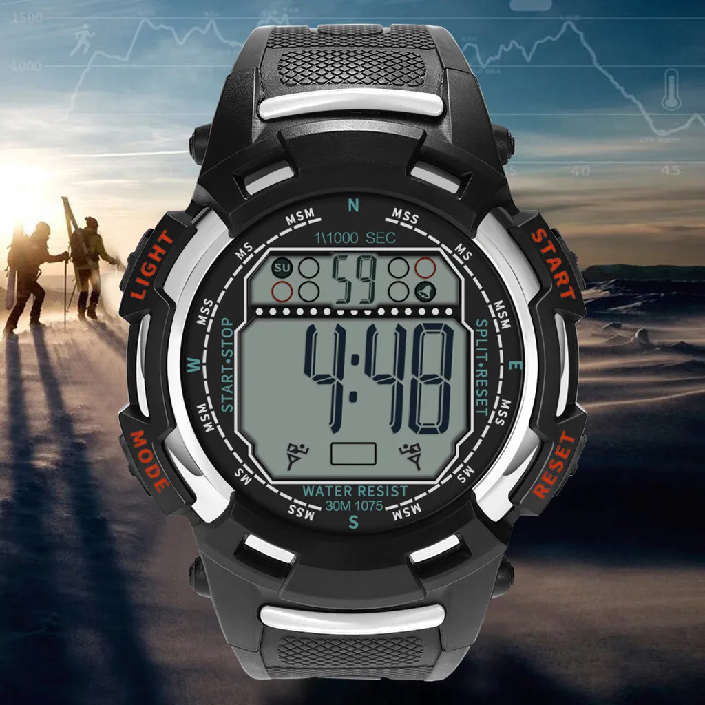 

Sports Watch Luxury Men Digital Military Sport LED Waterproof Wrist Watch Relogio Masculino For Gifts
