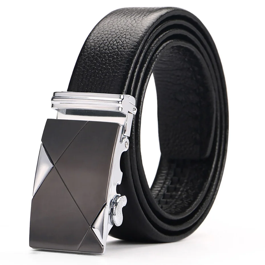 

100% Good Quality Cowskin Genuine Luxury Leather Famous Brand Belt Men Men's Belts for Men,Strap Male Metal Automatic Buckle