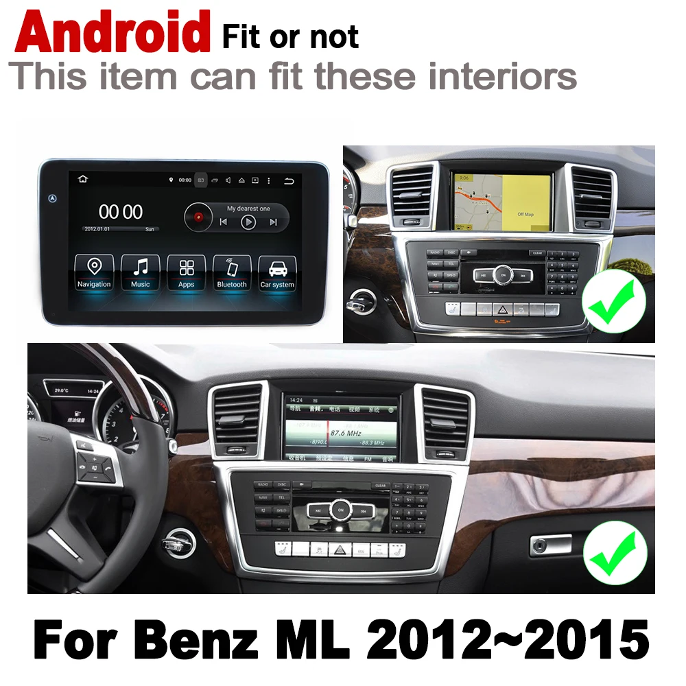 Perfect Screen Stereo Android 7.0 up Car GPS Navi Map For Mecerdes Benz ML 2012~2015 NTG Original Style Multimedia Player Auto Radio 1