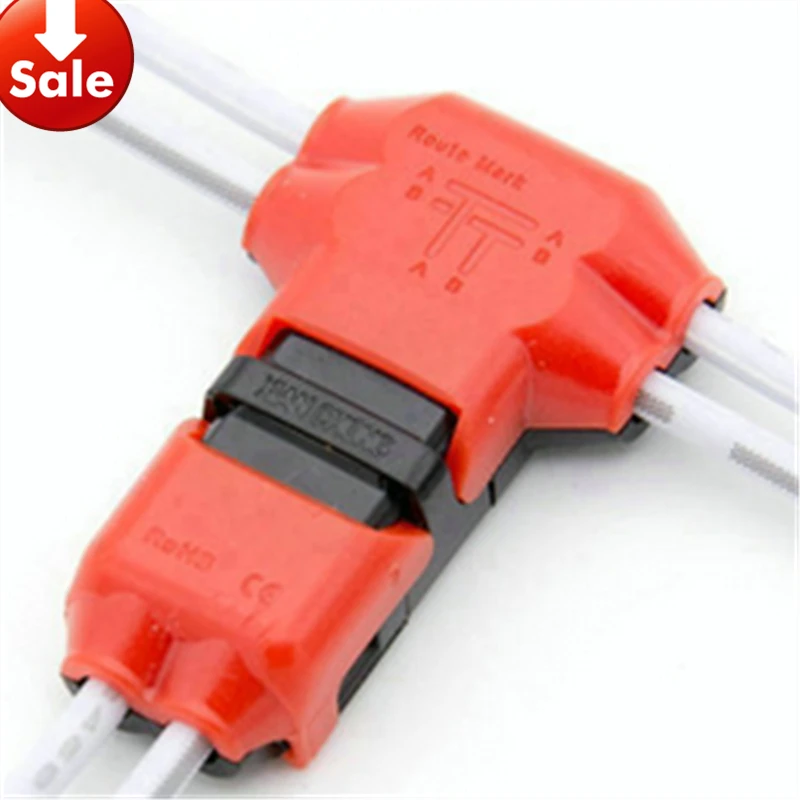 5 PCS 2 Pin DC AC 300v 10a18 24awg 2 Way Easy Fit no welding no
