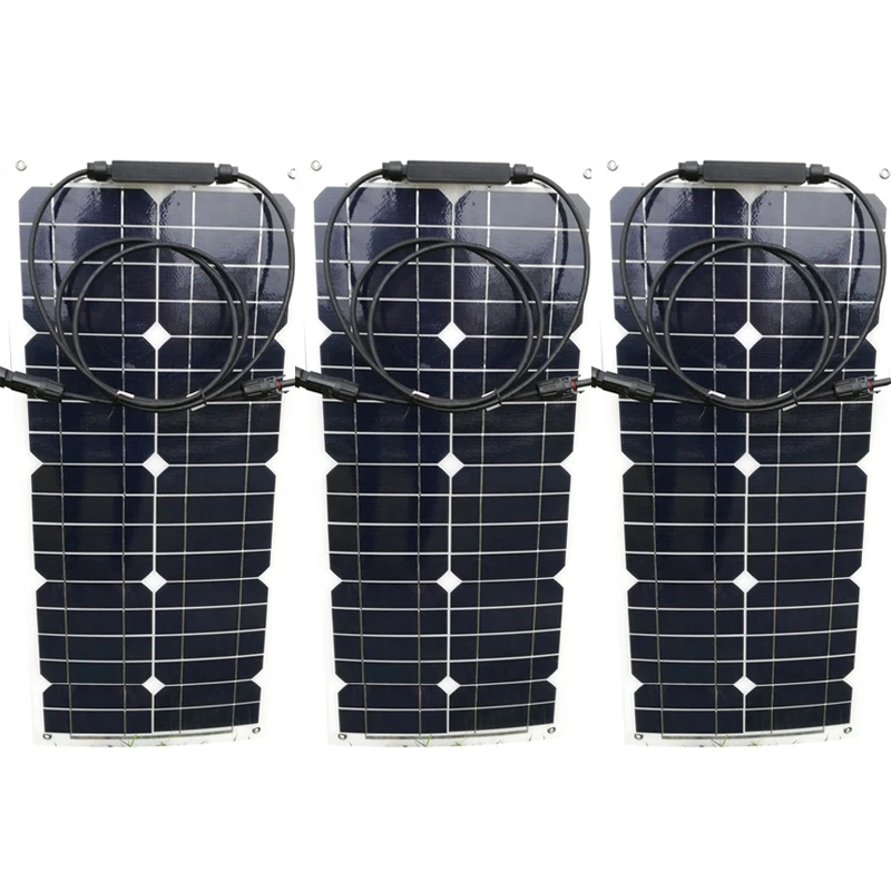 Гибкая солнечная панель Китай 12 В 25 Вт 3 шт. Zonnepanelen 36 вольт 75 портативное солнечное
