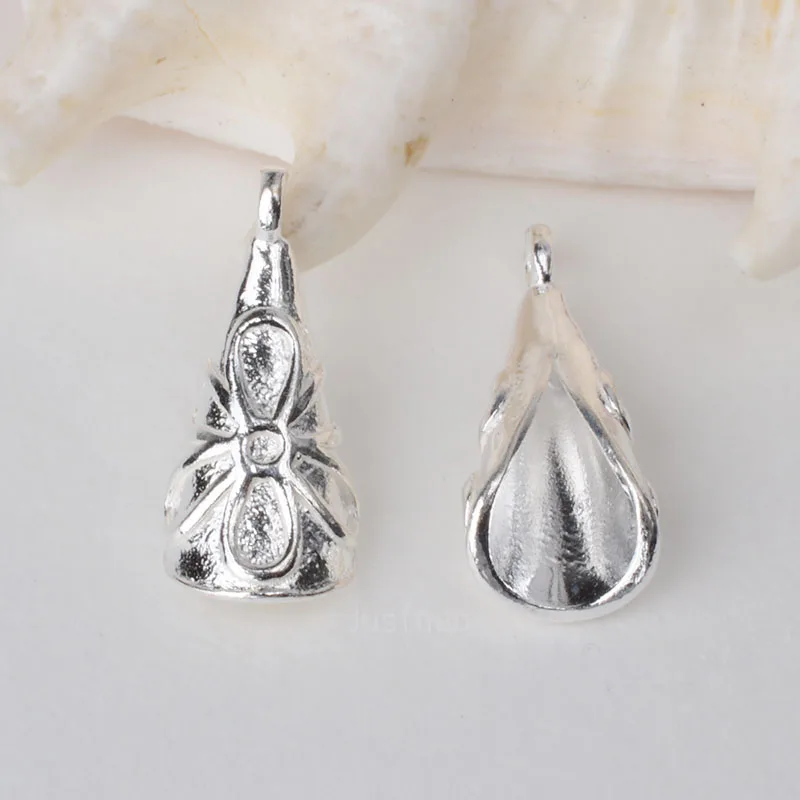 

solid 925 Sterling Silver pendant charm, silver spacer bead charms for necklace & pendant sterling silver jewelry