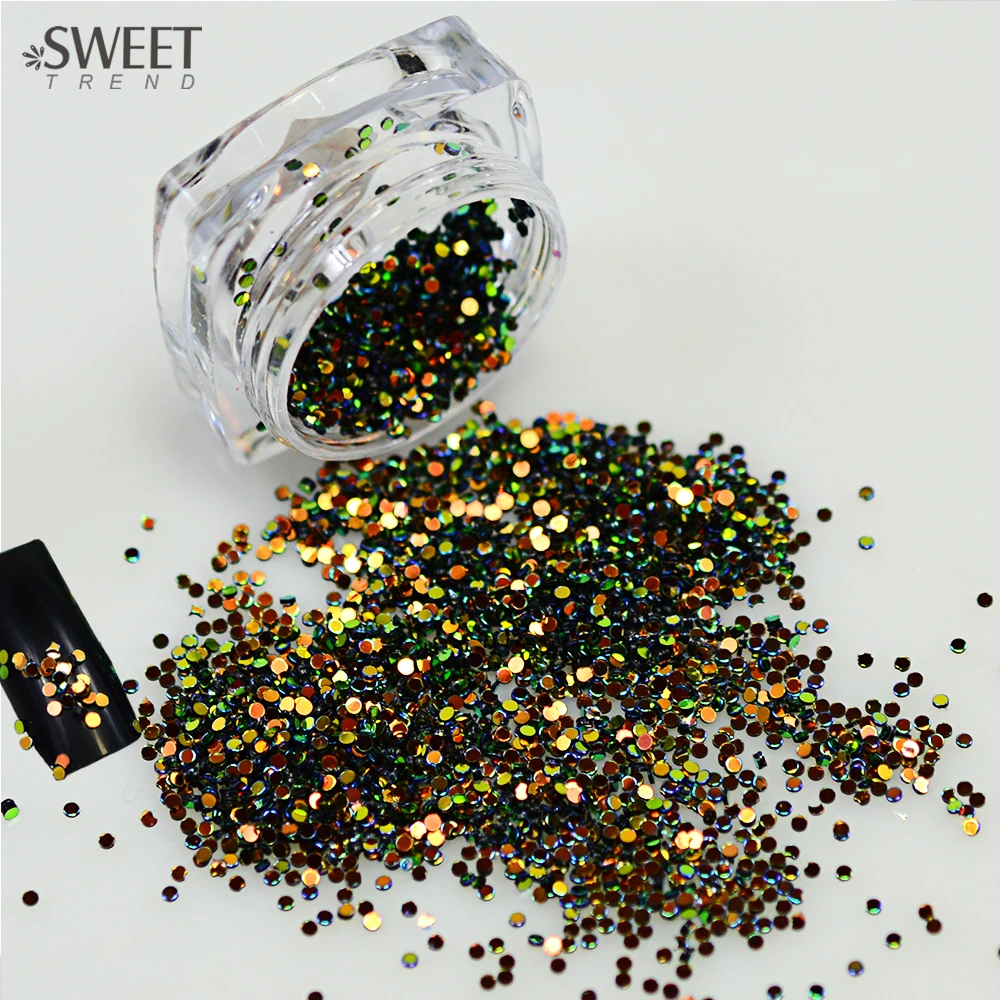 SWEETTREND Новая мода 1 бутылка 2 г Смешанные глубокие цвета тонкие мини круглые