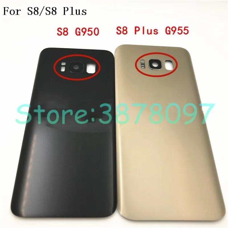 Заднее стекло для Samsung Galaxy S8 G950 G950F &amp Plus G955 G955F крышка батареи Корпус задней двери