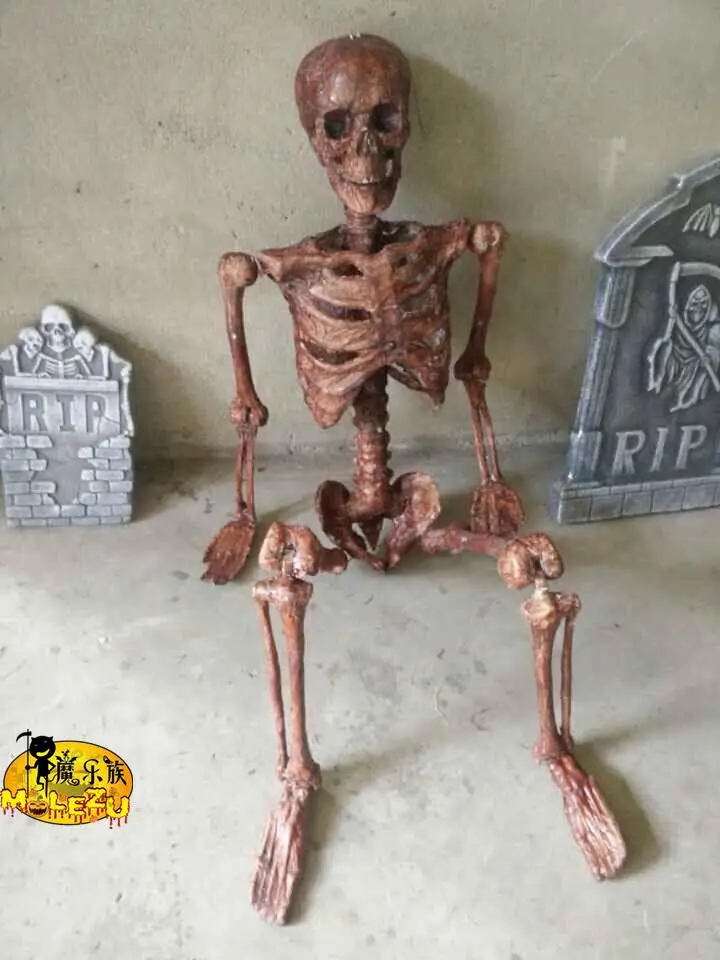 

2019 House Escape Agency Simulation Skeleton Model Bones Halloween Horror Props Tomb Raft Skeleton