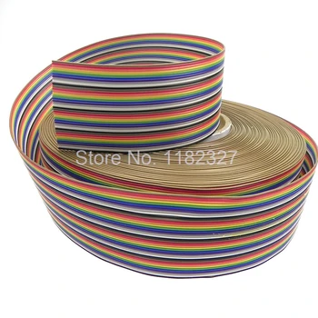 

Ribbon cable 40 WAY 1.0 MM Pitch Flat Rainbow Color Ribbon Cable wire for IDC FC 2.0MM Connector 40P ribbon cable Dupont Line