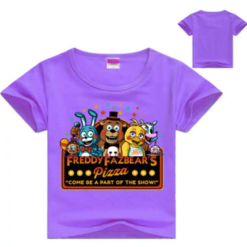Новая футболка «пять ночей в FNAF», Детские футболки для мальчиков и девочек, топы с рисунками из мультфильмов, футболки «пять ночей в жизни» - Цвет: color at picture