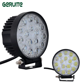 

48W LED Work Light Waterproof Off road Boat Truck Tractor LED Driving Light Flood Beam Spotlight Car Headlight Round fog light