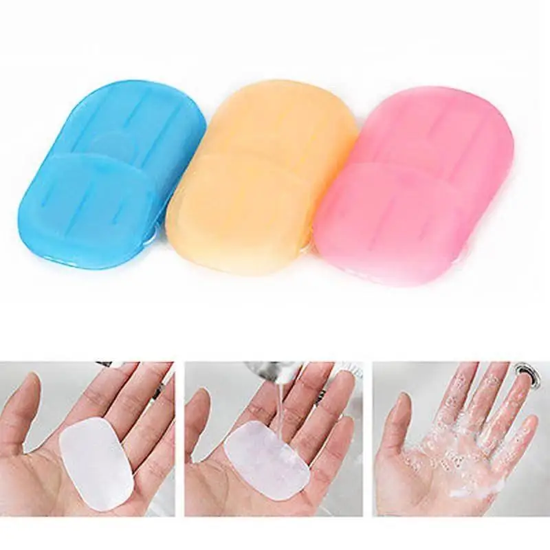 LASPERAL 20 шт Мини одноразовые удобные мыльные хлопья для мытья рук мыльные хлопья для чистки мыла
