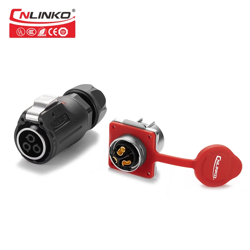 Cnlinko industrial circular plastic waterproof IP67 wire plug and ...