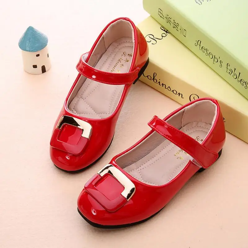 Новинка детская обувь для девочек брендовые летние осенние модные босоножки принцессы Детский Дизайн Повседневная обувь - Цвет: Красный