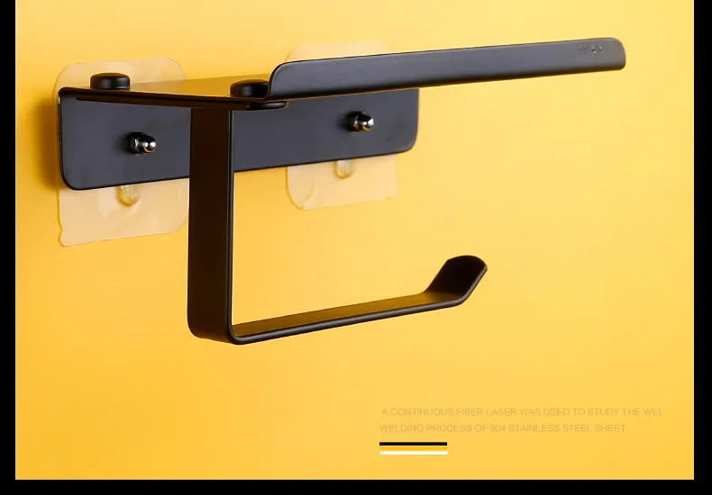 Matte-Black-Toilet-Paper-Holder-Wall-Mount-Tissue-Roll-Hanger-304-Stainless-Steel-Bathroom-Accessories-(3)