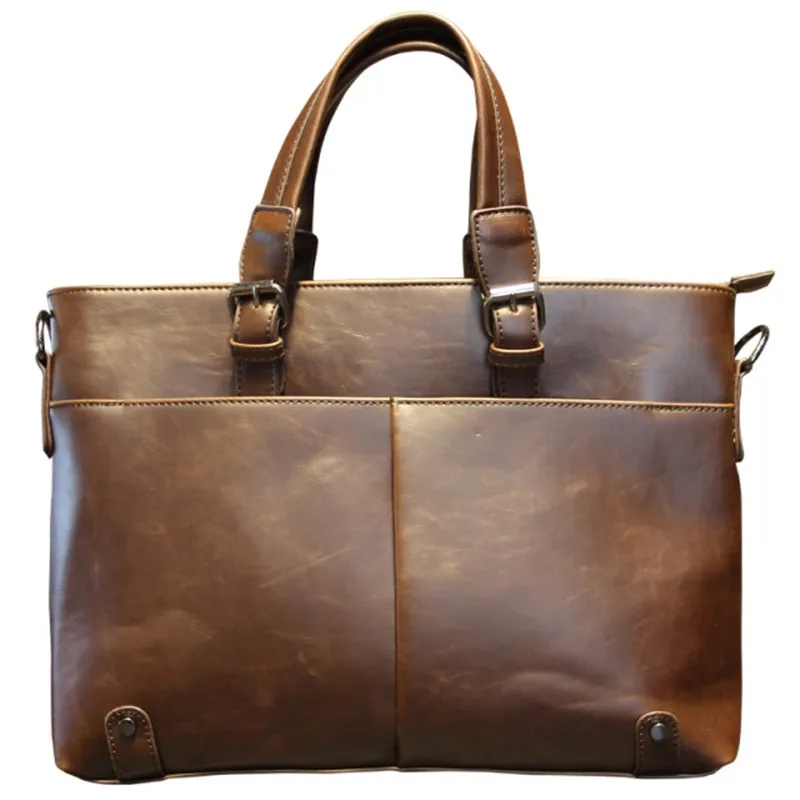 

Men's shoulder bag British leisure retro style soft PU material high quality large capacity multi-functional design