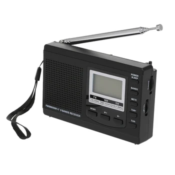 

Portable Digital Radio Full-band Digital Tuning Multiband Stereo Tuner MW/AM/FM/SW Shortwave Radio REC Control Receiver