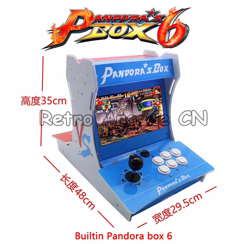 Новейшая аркадная игровая консоль 1/2 игроков 1300 в 1 встроенный с оригинальной Пандора коробка 6 аркадная игра мини машина для детей
